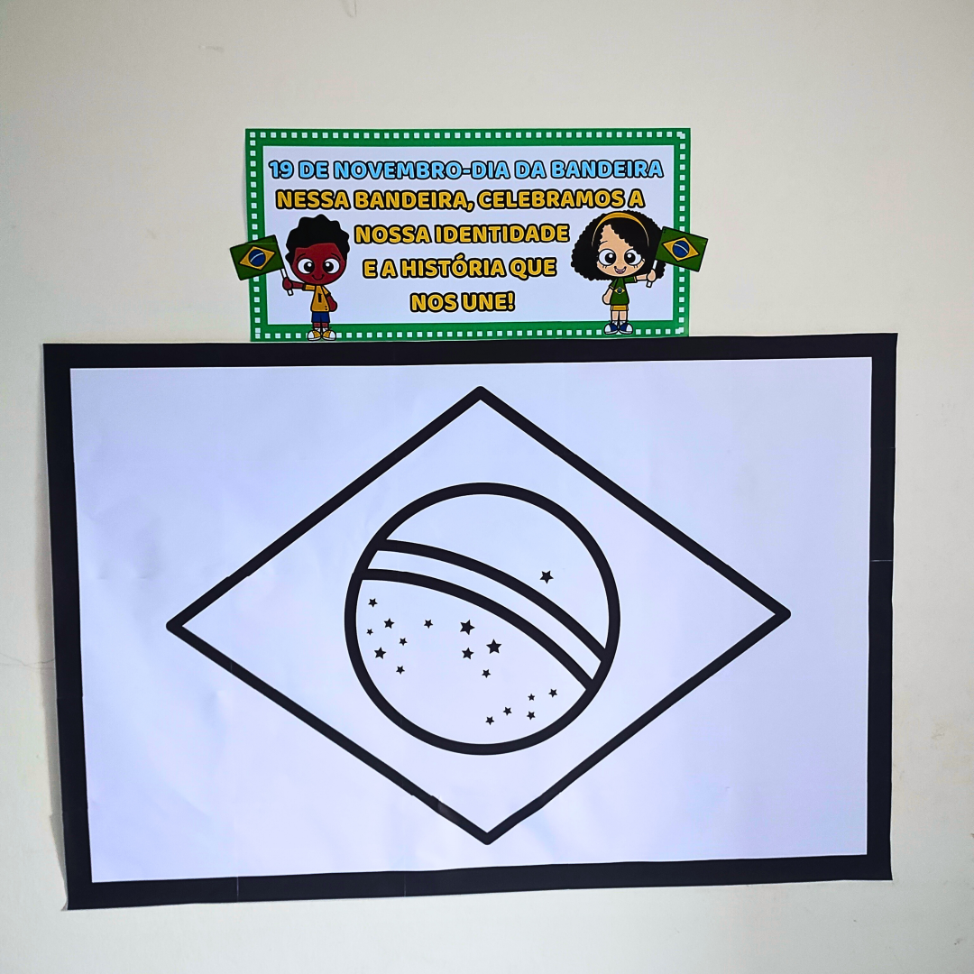 Painel de colorir Dia da Bandeira