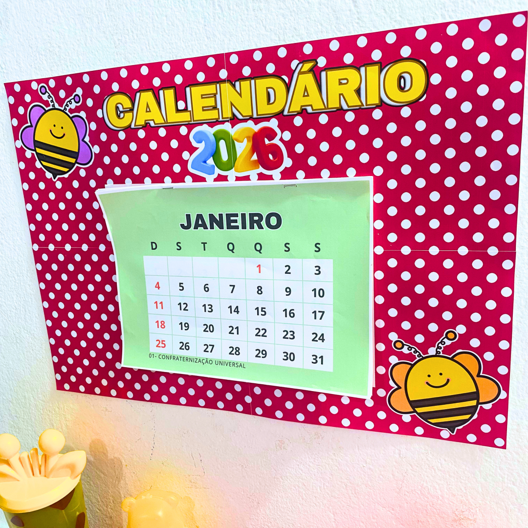 Calendário de parede Abelhinha