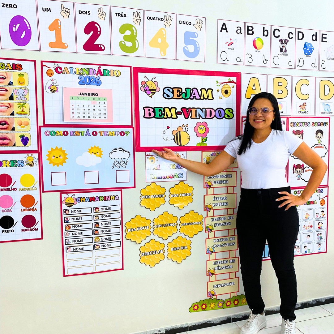 Kit organização de Sala Abelhinha