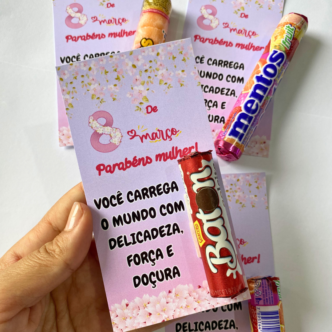 Cartão para doce Dia da mulher!