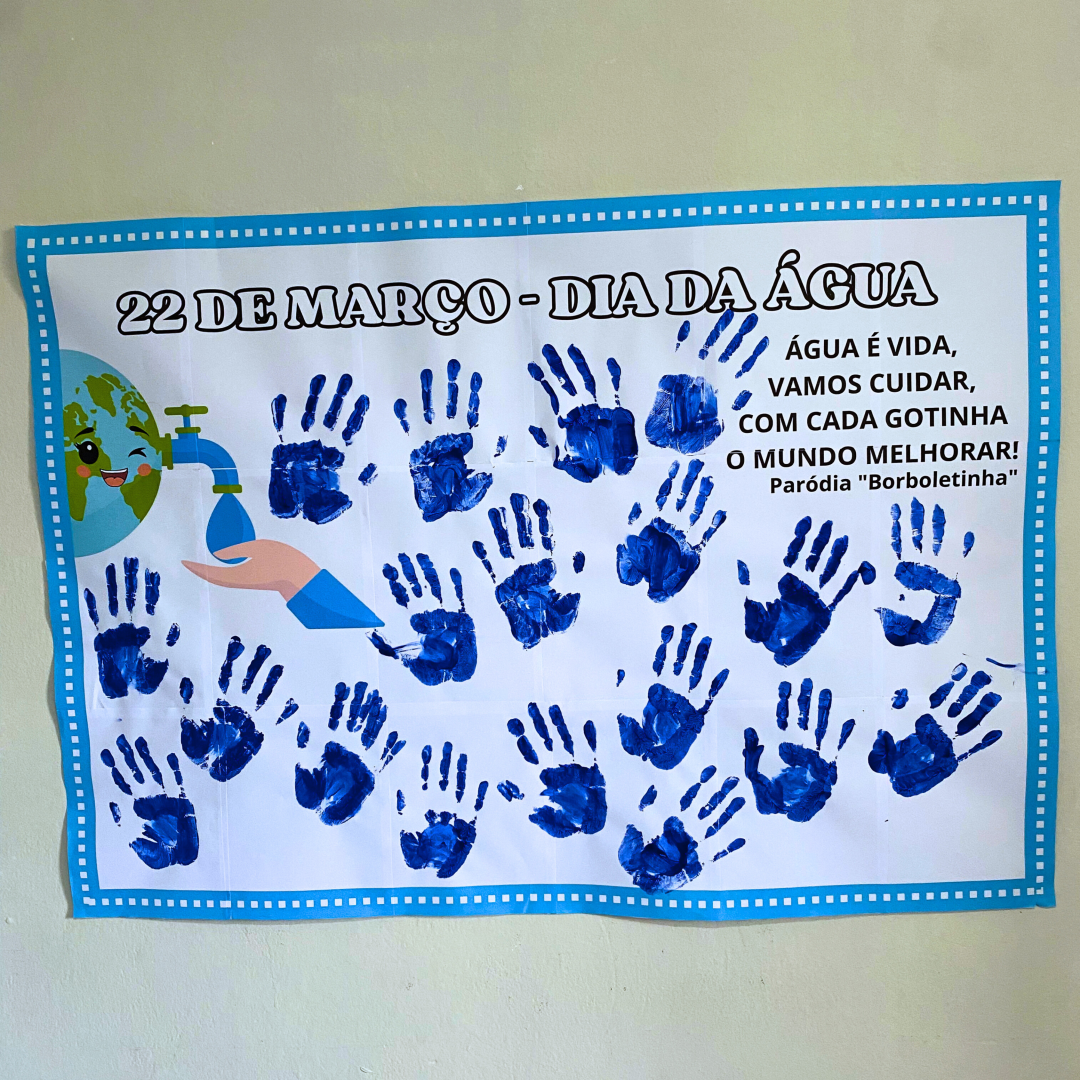Mural das mãozinhas - Dia da água