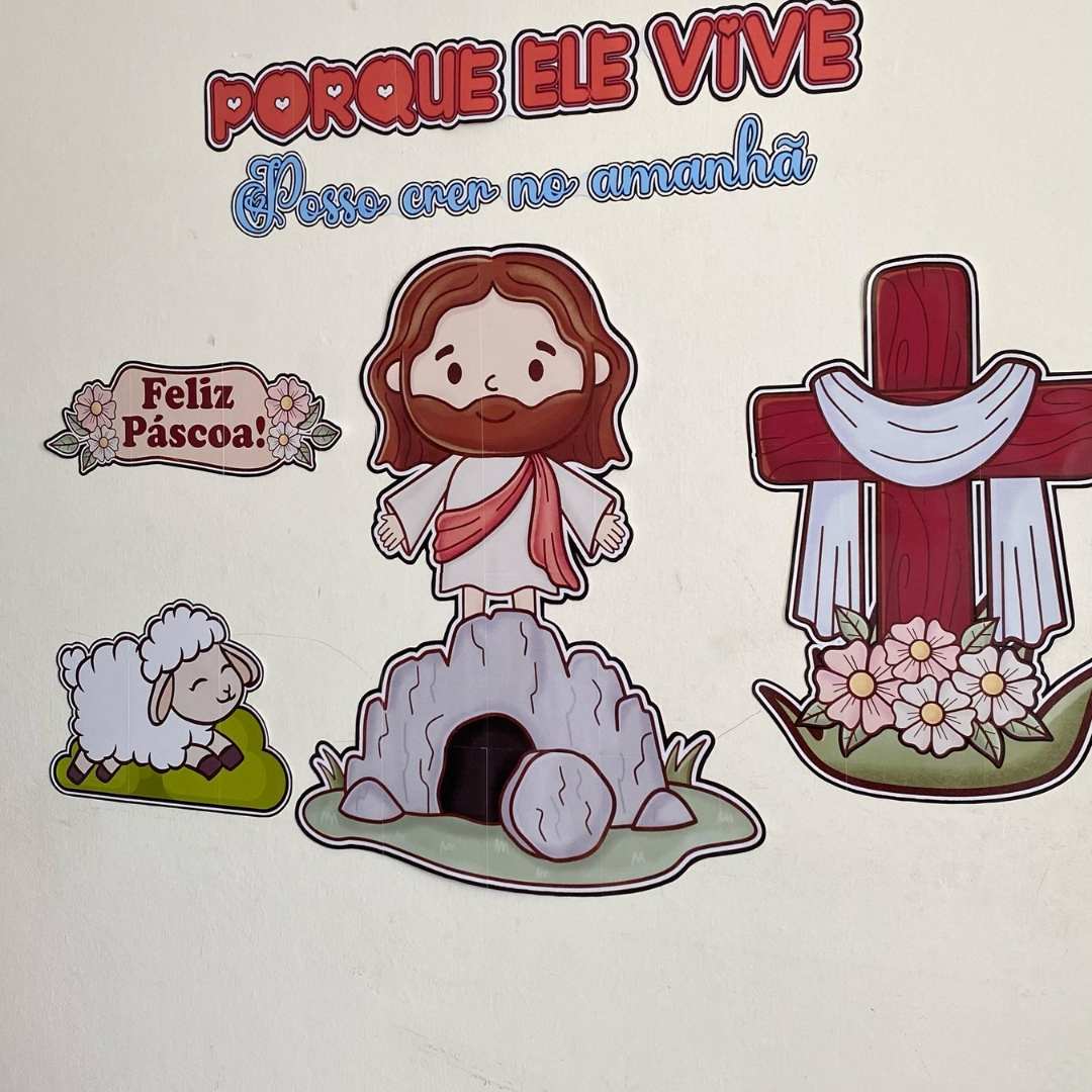 Kit PÁSCOA CRISTÃ - Porque Ele Vive