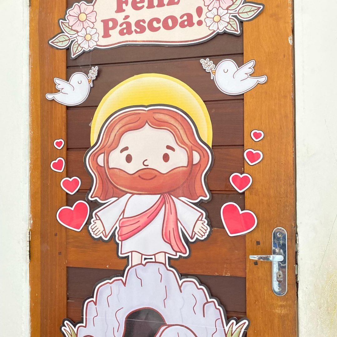 Painel de porta Páscoa Cristã