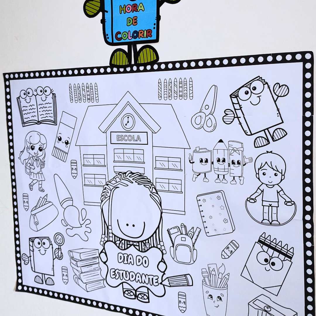 Painel do estudante para colorir