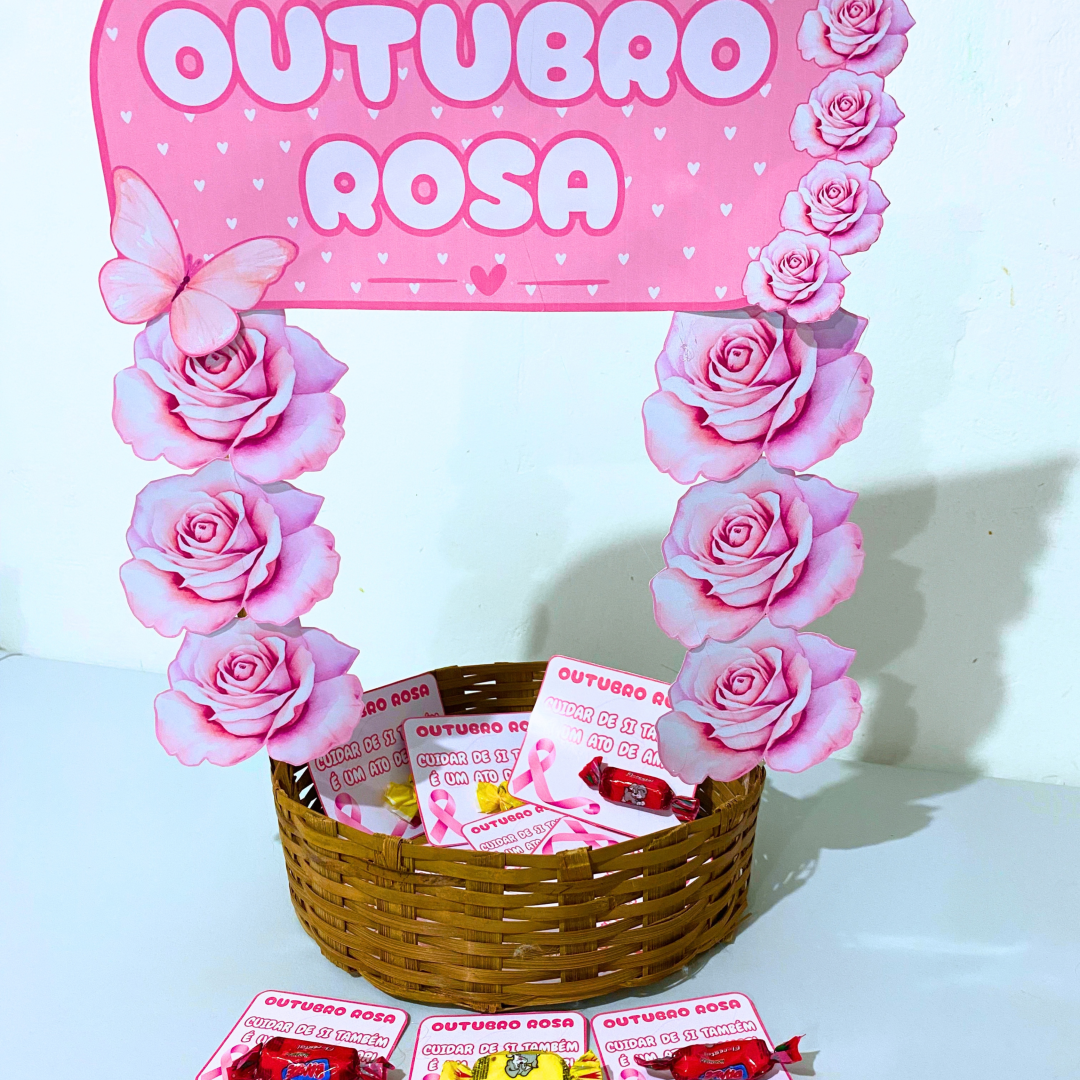 Cestinha outubro rosa